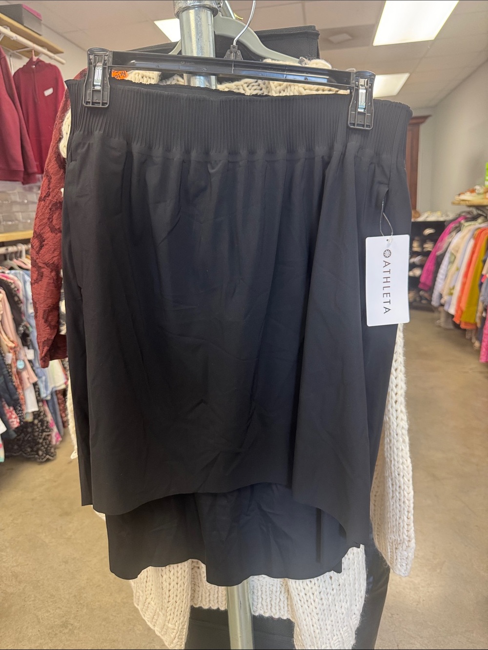 Athleta Black High-Low A-Line Skirt